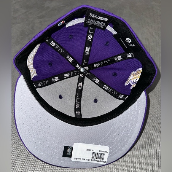 Men's Los Angeles Lakers New Era Purple Multi 59FIFTY Fitted Hat - Picture 10 of 13